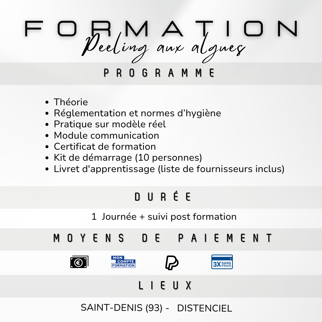 Formation Peeling aux algues